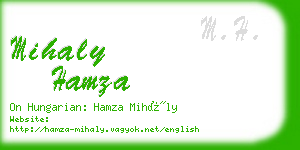 mihaly hamza business card